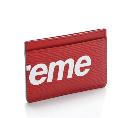 Louis Vuitton x Supreme Epi Supreme Card Holder .